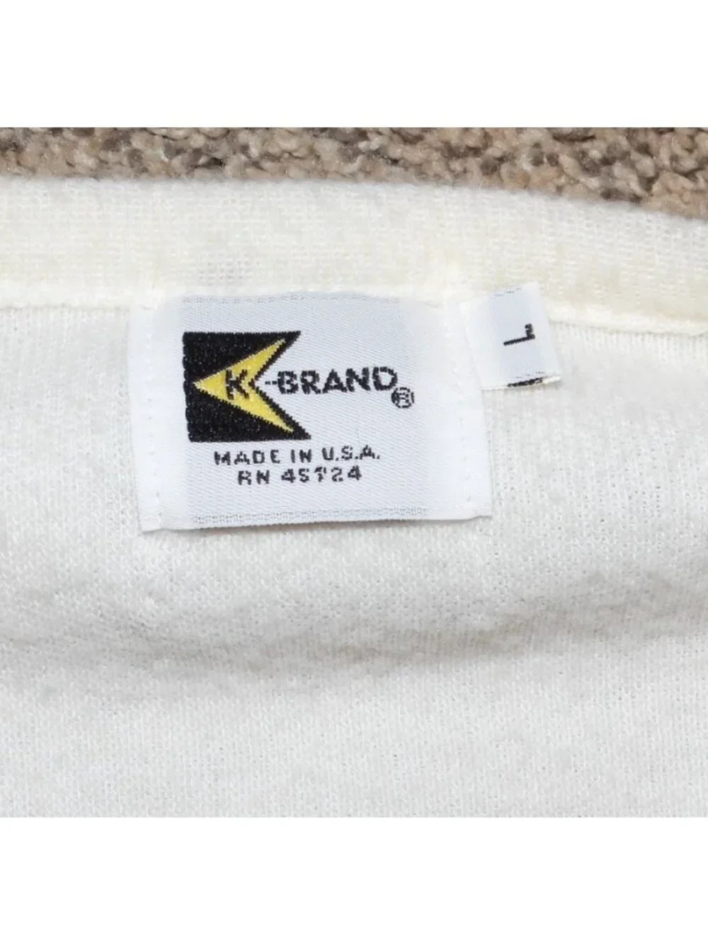 Vintage 1980s PPG K-Brand V-Neck Pullover Sweater Men's Large Made in USA